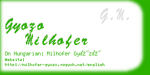 gyozo milhofer business card